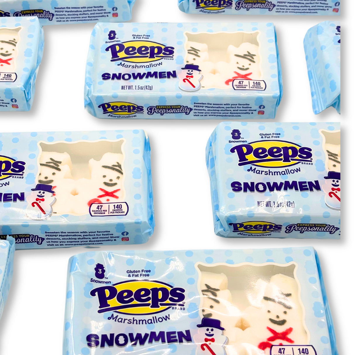 Peeps Marshmallow Snowmen Candy – Bulk Value Bag