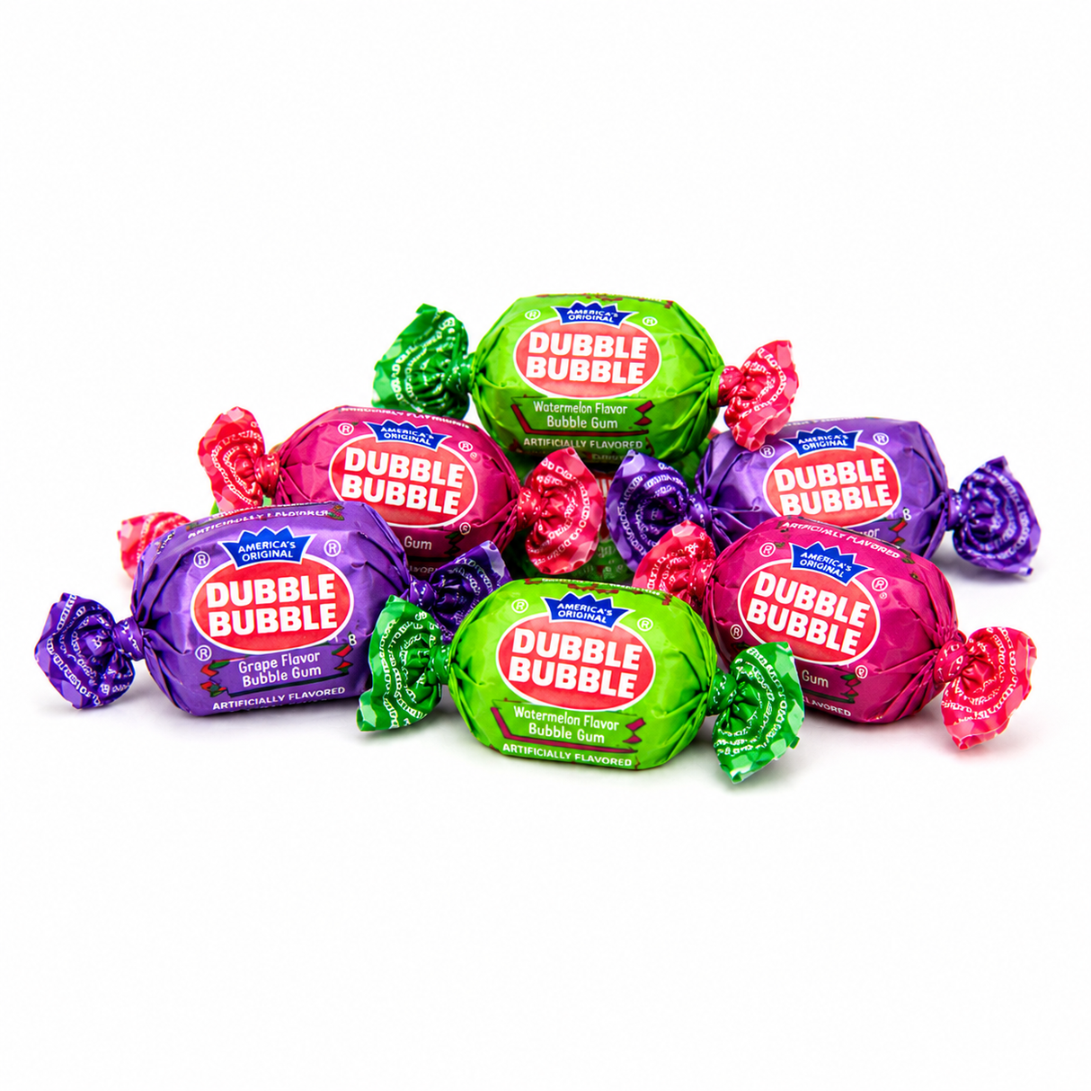 Dubble Bubble 3 Flavor Bubble Gum Assortment – Individually Wrapped – Bulk Value Bag