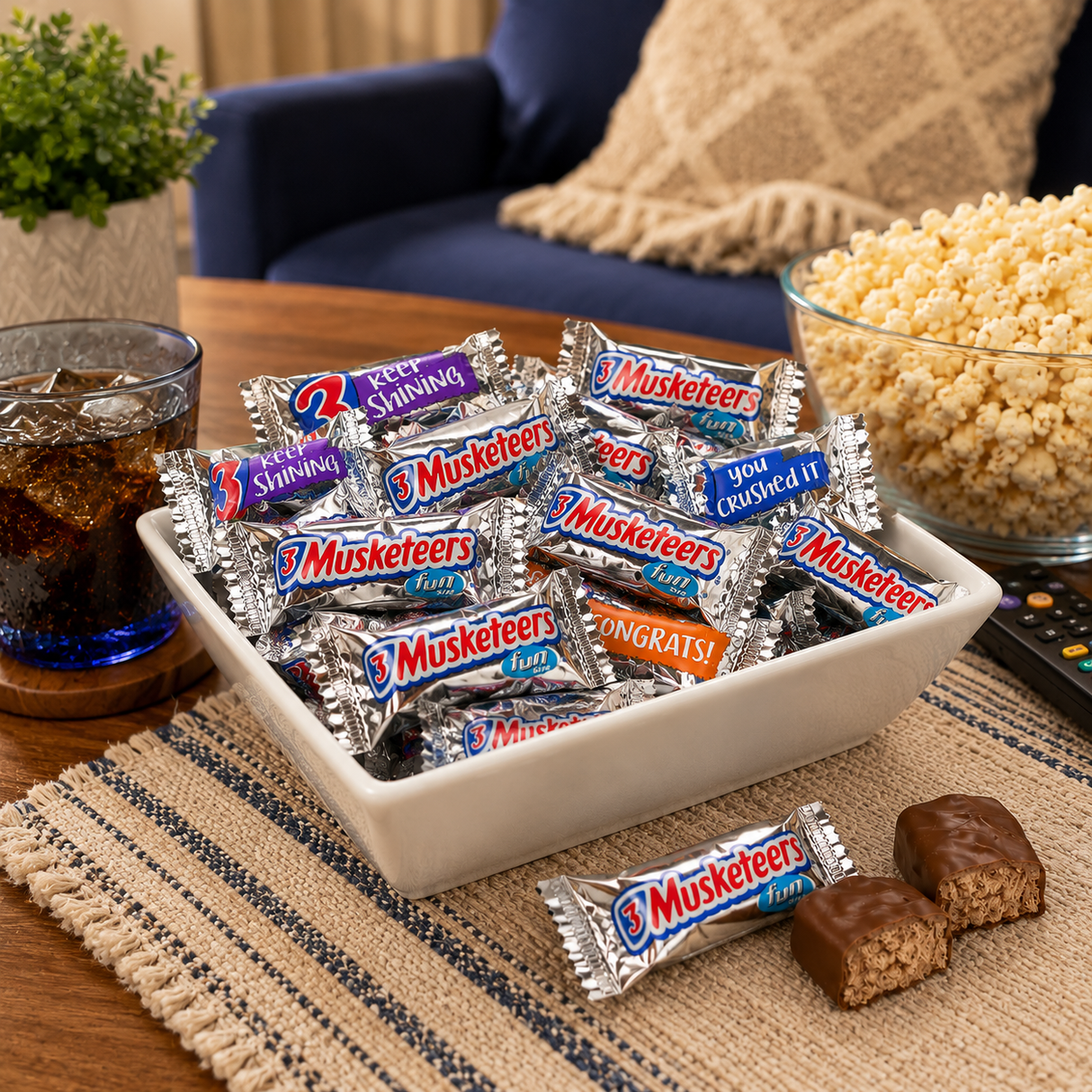 3 Musketeers Chocolate Candy Bar – Fun Size – Bulk Value Bag