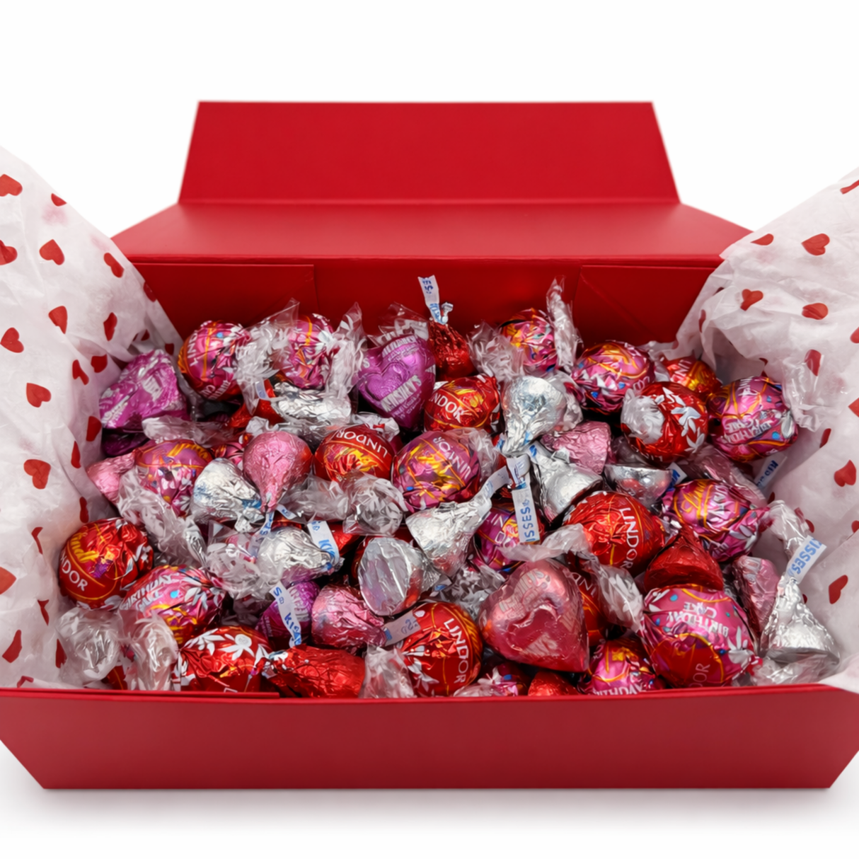 Valentine’s Day Chocolate Gift Box with Hershey’s & Lindt Favorites – Red Box – 4 lb