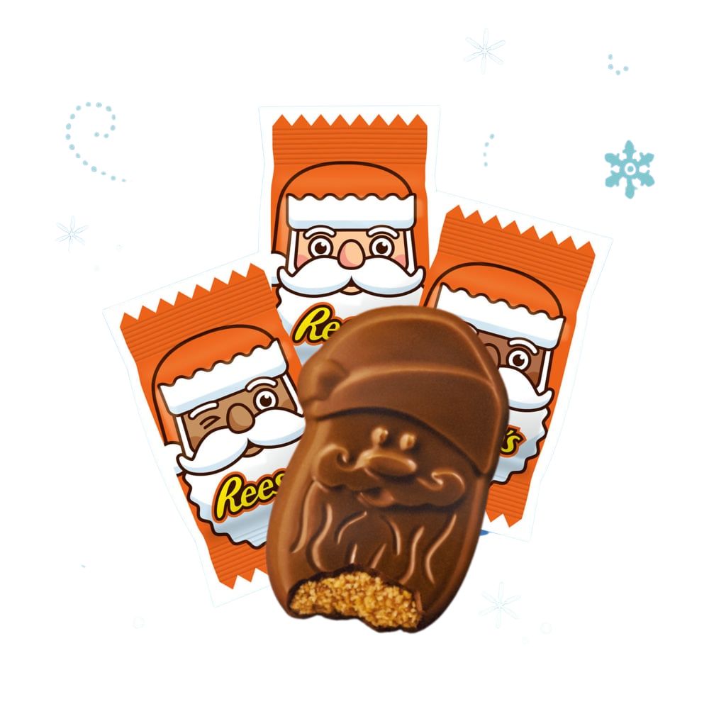 Reese's Milk Chocolate Peanut Butter Santa – Snack Size – Bulk Value Bag
