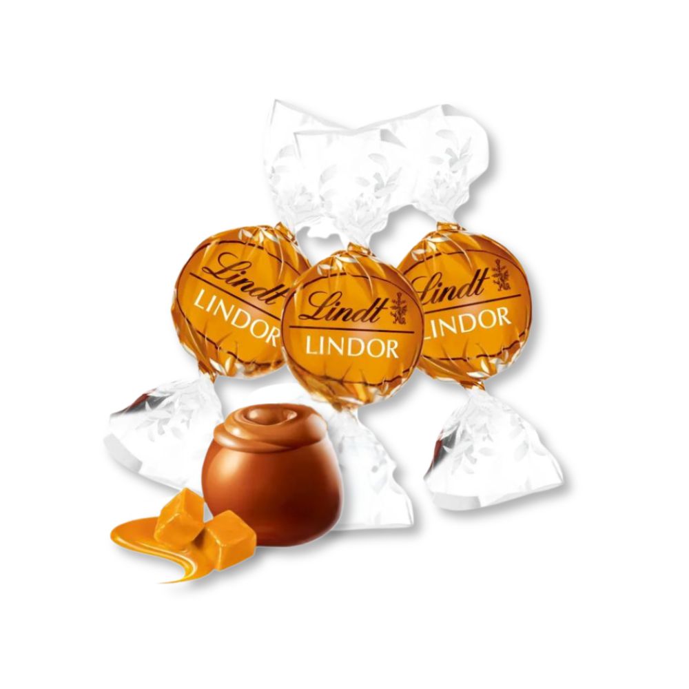 Lindt LINDOR Caramel Milk Chocolate Truffles – Bulk Value Bag
