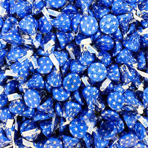Hershey's Kisses Milk Chocolate – Blue Foils with Stars, Bulk Value Bag