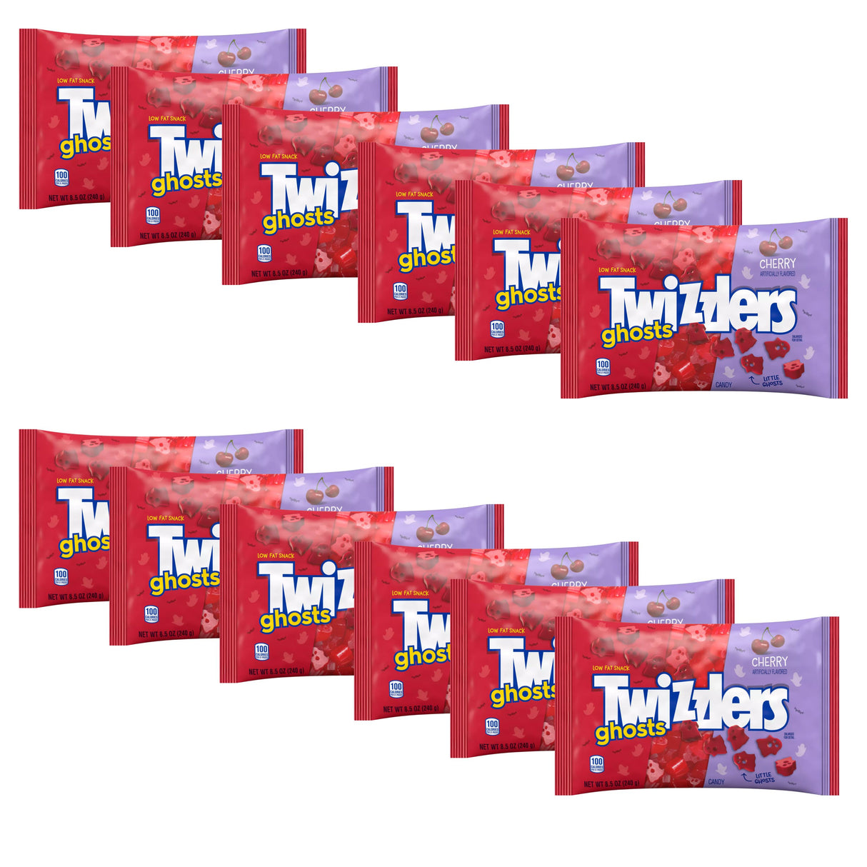 Twizzlers Cherry Flavored Ghosts Chewy Candy – 8.5 oz Bag