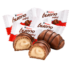 Kinder Bueno Minis – Crispy Milk Chocolate Wafer with Hazelnut Cream – Bulk Value Bag