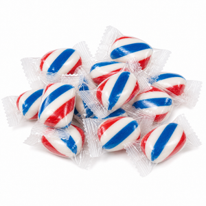 Atkinson's Red, White & Blue Mint Twist Candy – Individually Wrapped – Bulk Value Bag