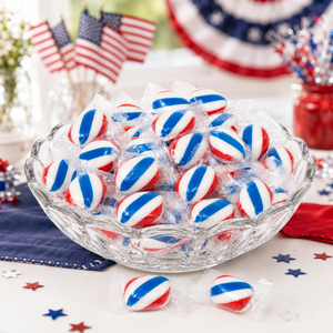 Atkinson's Red, White & Blue Mint Twist Candy – Individually Wrapped – Bulk Value Bag