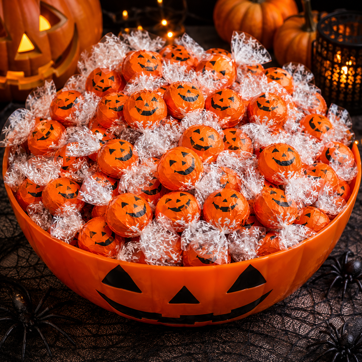 Lindt LINDOR Jack-o-Lantern Milk Chocolate Truffles – Bulk Value Bag