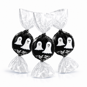 Lindt LINDOR Halloween Ghost Wrapper Milk & White Chocolate Truffles – Bulk Value Bag