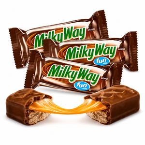 Milky Way Fun Size Bars Milk Chocolate Candy – Bulk Value Bag