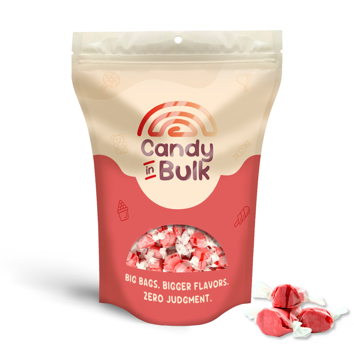 Salt Water Taffy Candy – Cinnamon – Bulk Value Bag