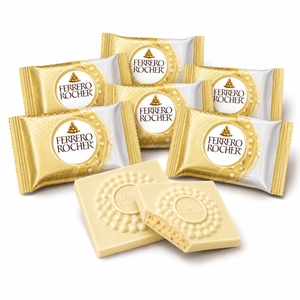 Ferrero Rocher White Chocolate Hazelnut Squares – Individually wrapped – Bulk Value Bag