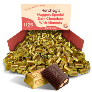 Hershey's Nuggets Special Dark Mildly Sweet Chocolate with Almonds – Bulk Value Bag