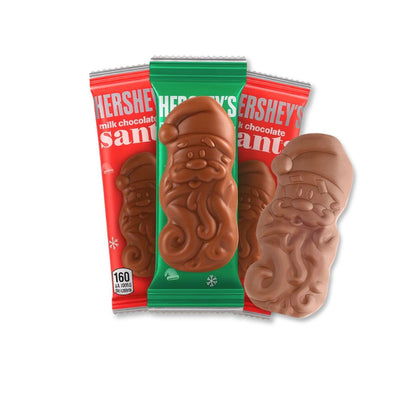 Hershey's Milk Chocolate Santa, 1.2 oz Bars, Bulk Value Bag