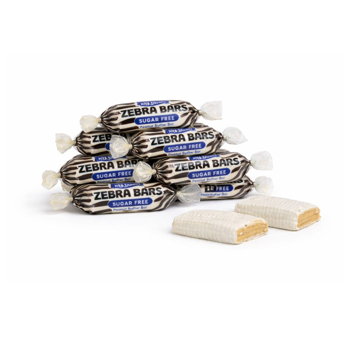 Atkinson's Zebra Peanut Butter Bars – Sugar Free – Bulk Value Bag