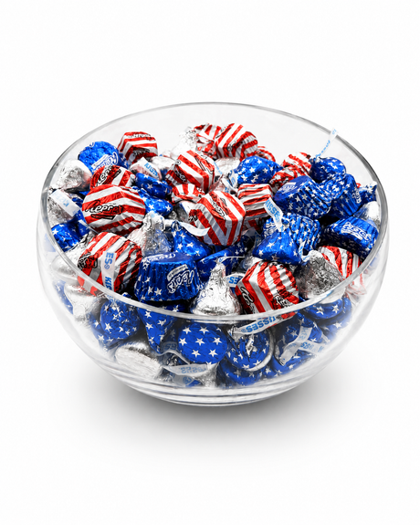 Patriotic Chocolate & Peanut Butter Foil Mix
